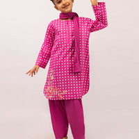 Lawn Pink Stitched Suit - J. Junaid Jamshed
