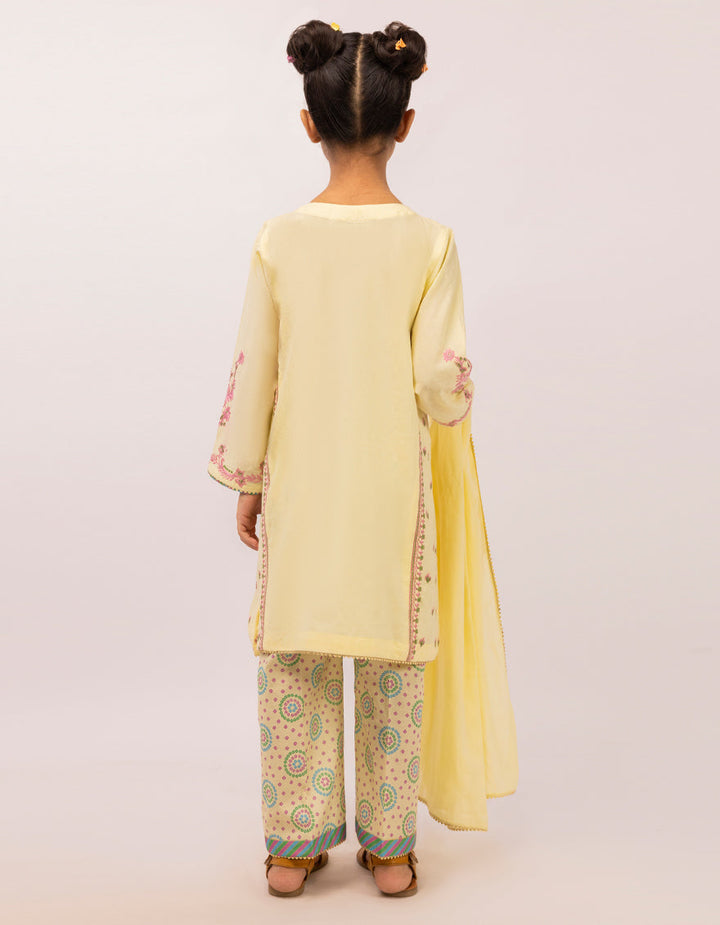 Dobby Yellow Stitched Suit - J. Junaid Jamshed