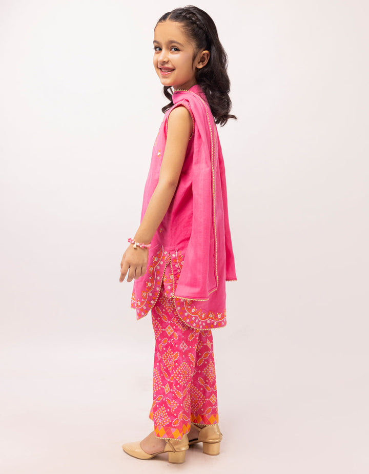 Dobby Pink Stitched Suit - J. Junaid Jamshed