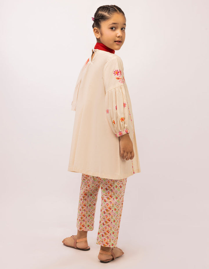 Lawn Beige Stitched Suit - J. Junaid Jamshed