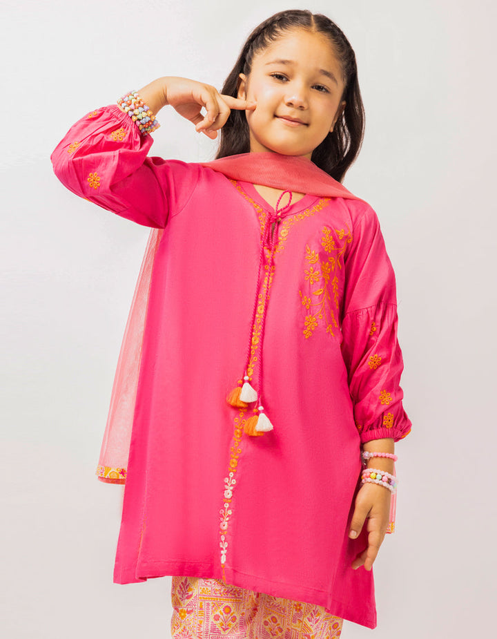 Lawn Pink Stitched Suit - J. Junaid Jamshed