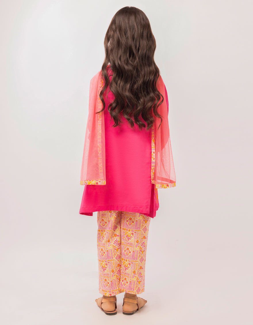 Lawn Pink Stitched Suit - J. Junaid Jamshed