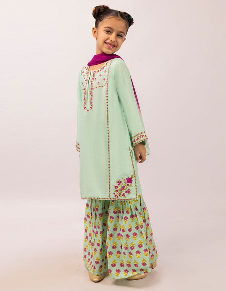 Dobby Green Stitched Suit - J. Junaid Jamshed