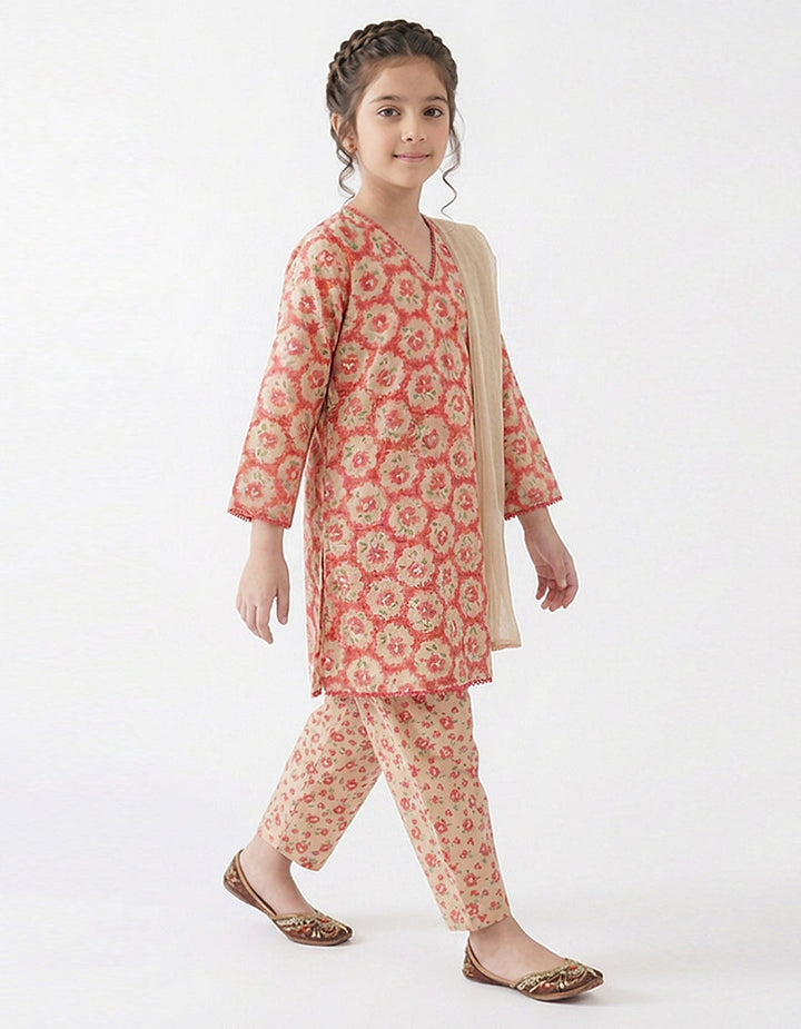 Lawn Pink Stitched Suit - J. Junaid Jamshed