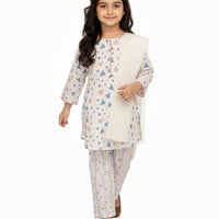 Lawn White Stitched Suit - J. Junaid Jamshed
