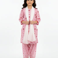Lawn Pink Stitched Suit - J. Junaid Jamshed