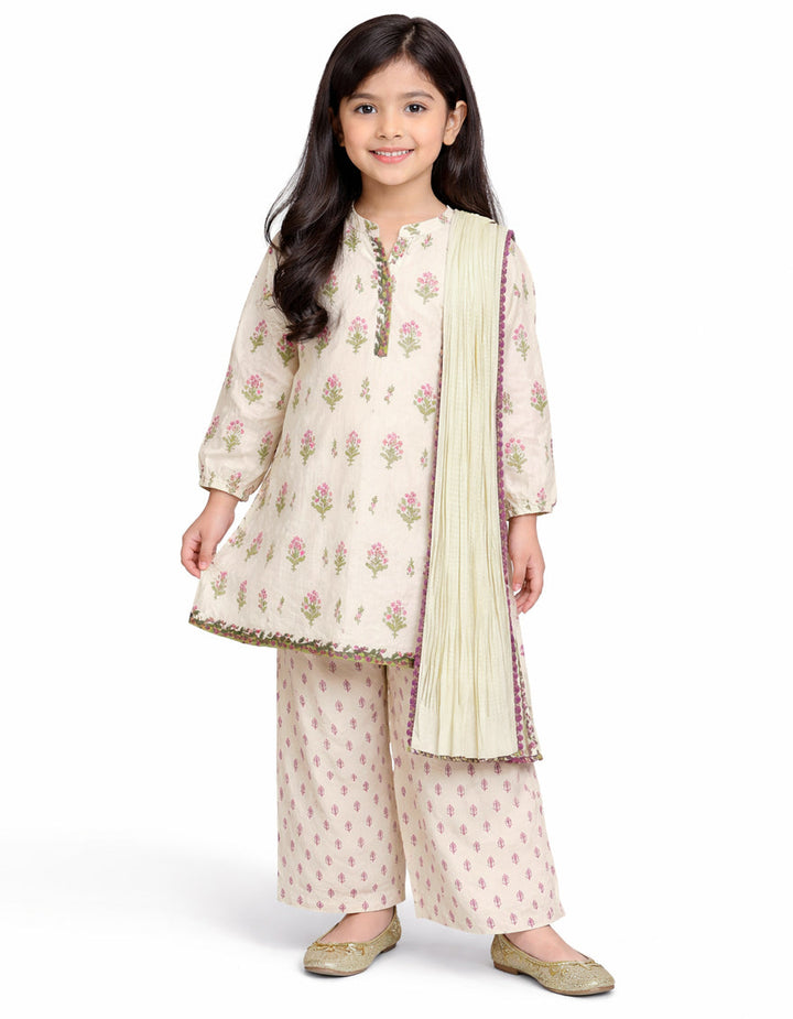Lawn Multicolor Stitched Suit - J. Junaid Jamshed