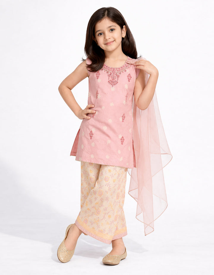 Lawn Pink Stitched Suit - J. Junaid Jamshed