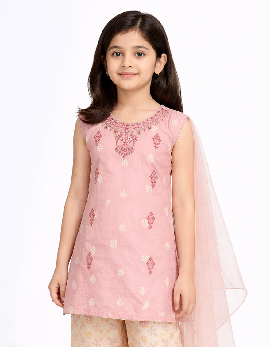 Lawn Pink Stitched Suit - J. Junaid Jamshed