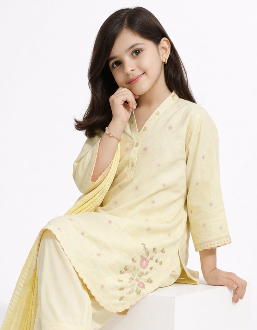 Lawn Green Stitched Suit - J. Junaid Jamshed