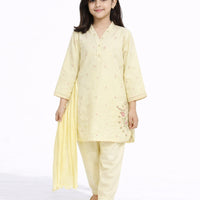 Lawn Green Stitched Suit - J. Junaid Jamshed