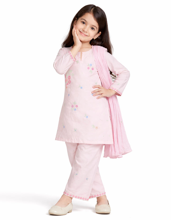 Lawn Pink Stitched Suit - J. Junaid Jamshed