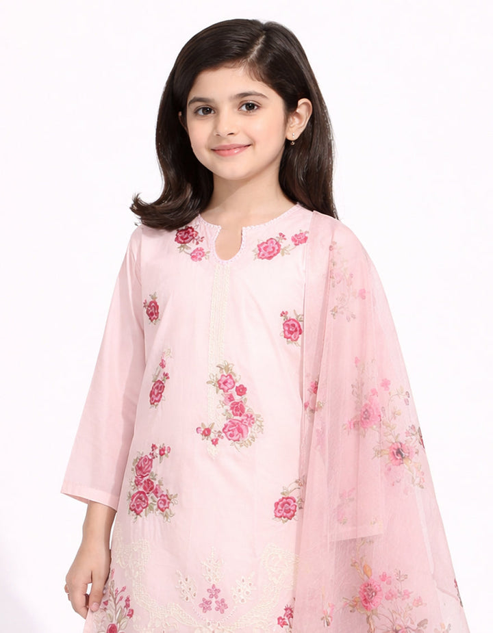 Lawn Pink Stitched Suit - J. Junaid Jamshed