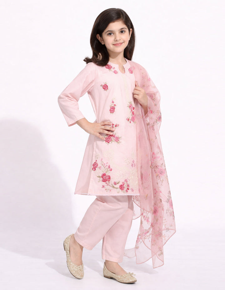 Lawn Pink Stitched Suit - J. Junaid Jamshed