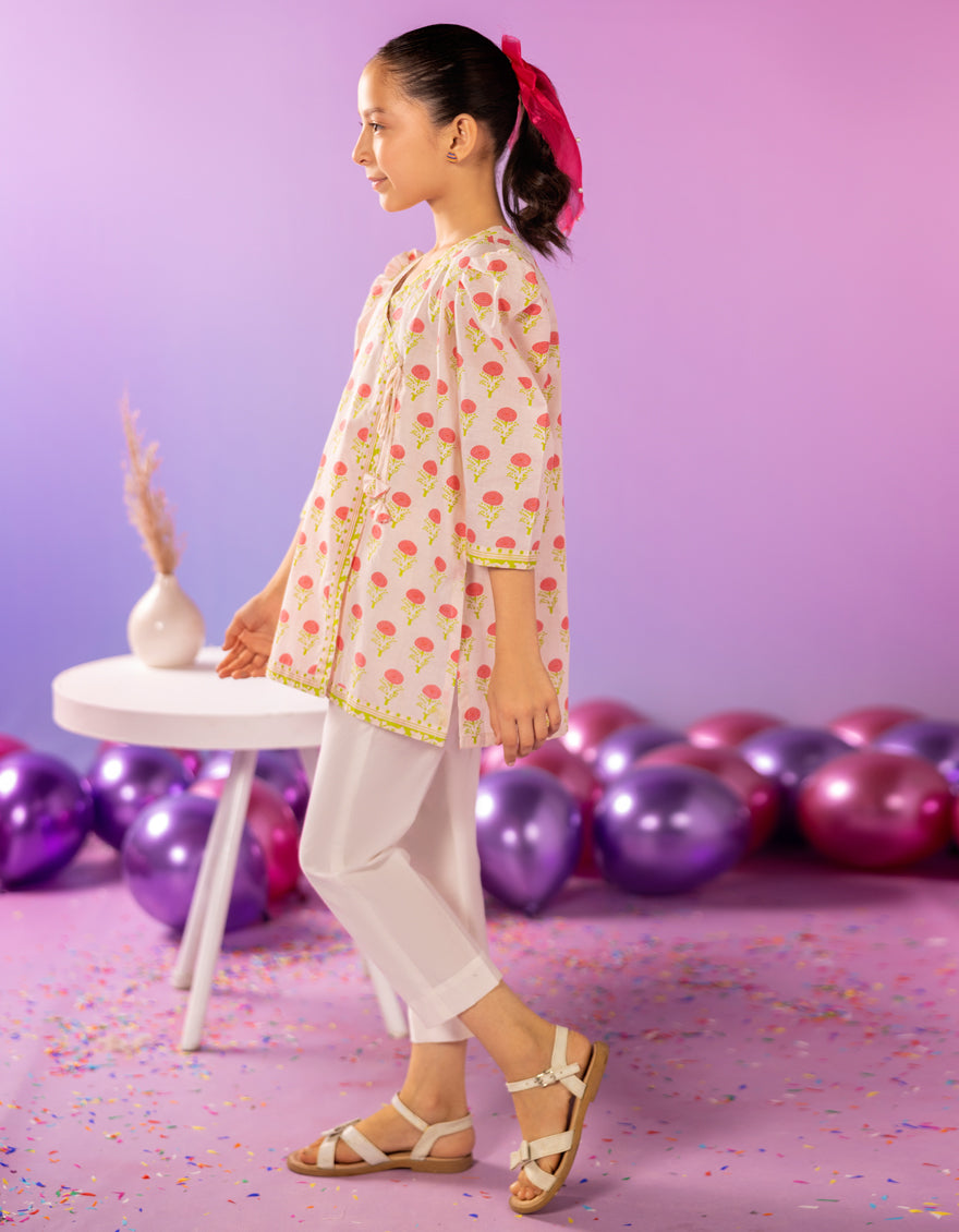 Lawn Pink Kurti - J. Junaid Jamshed