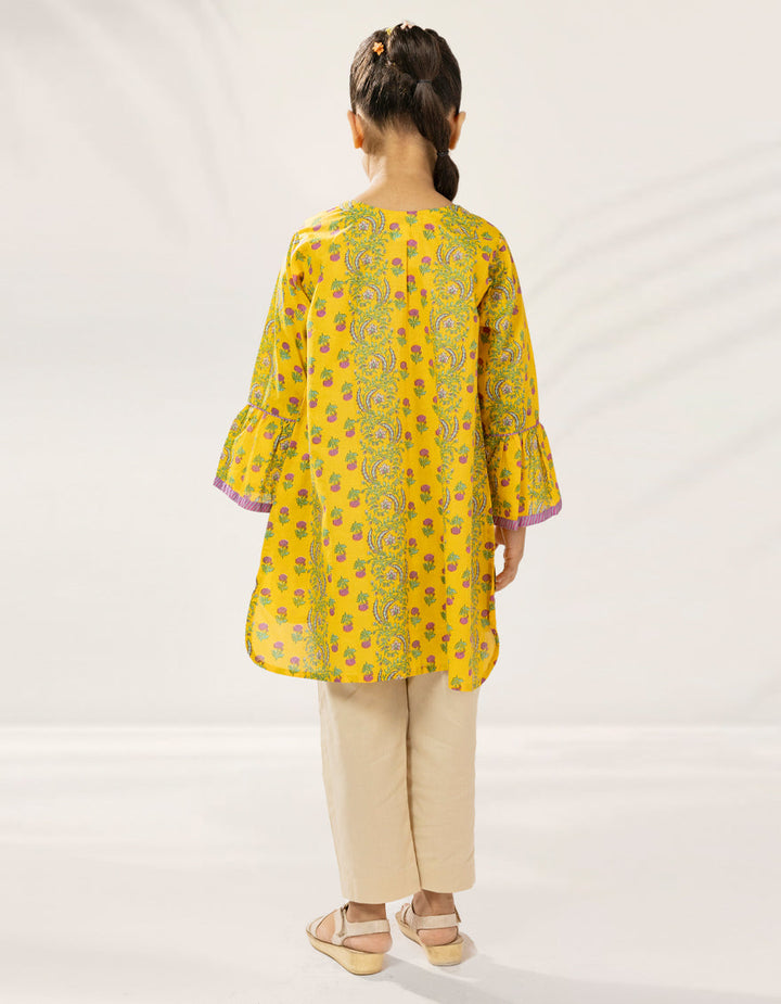 Lawn Yellow Kurti - J. Junaid Jamshed