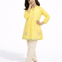 Lawn Yellow Kurti - J. Junaid Jamshed