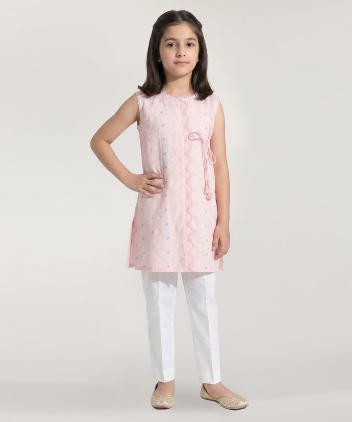 Lawn Pink Kurti - J. Junaid Jamshed