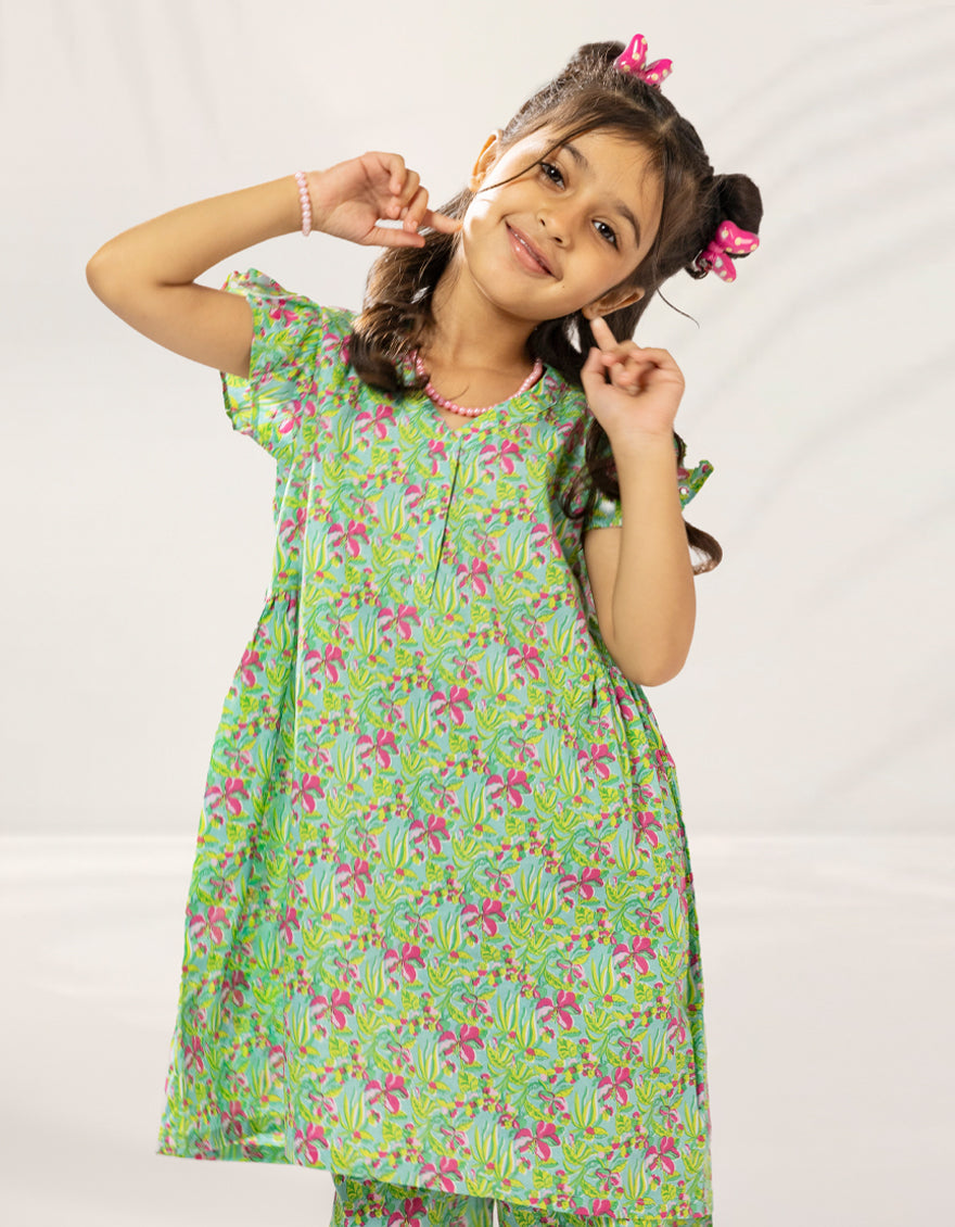 Lawn Green Stitched Suit - J. Junaid Jamshed