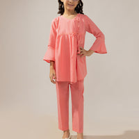 Cambric Baby Pink Stitched Suit - J. Junaid Jamshed