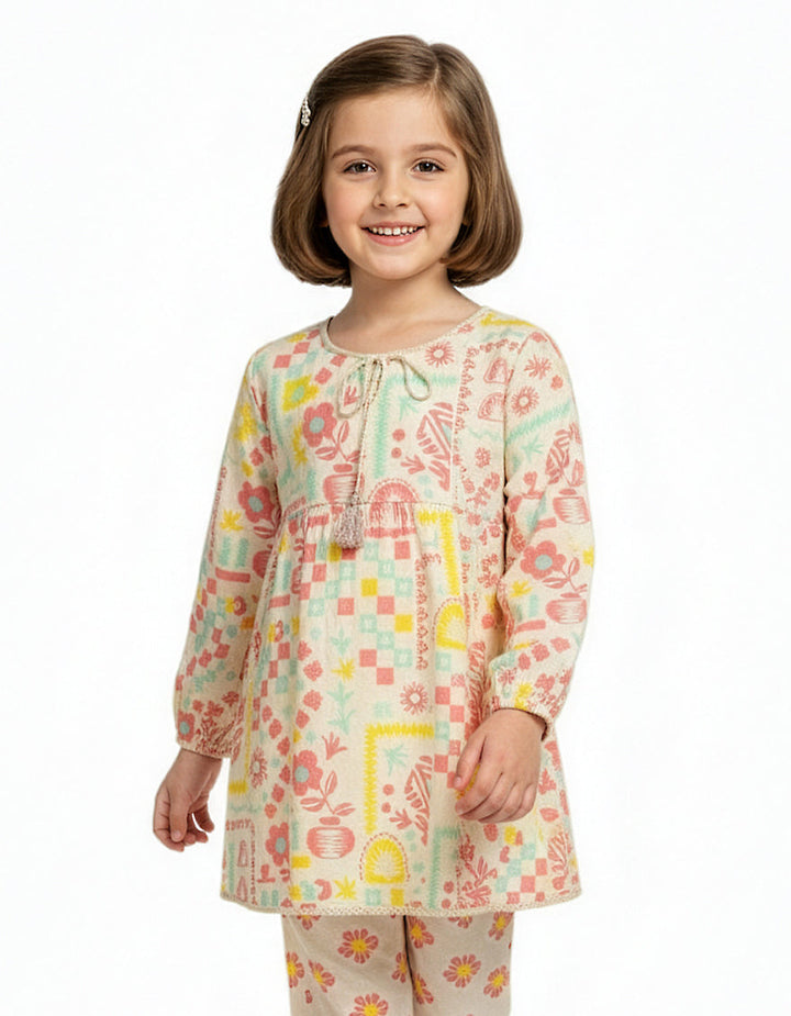 Lawn Multicolor Stitched Suit - J. Junaid Jamshed