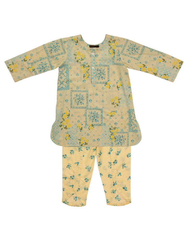 Lawn Multicolor Stitched Suit - J. Junaid Jamshed