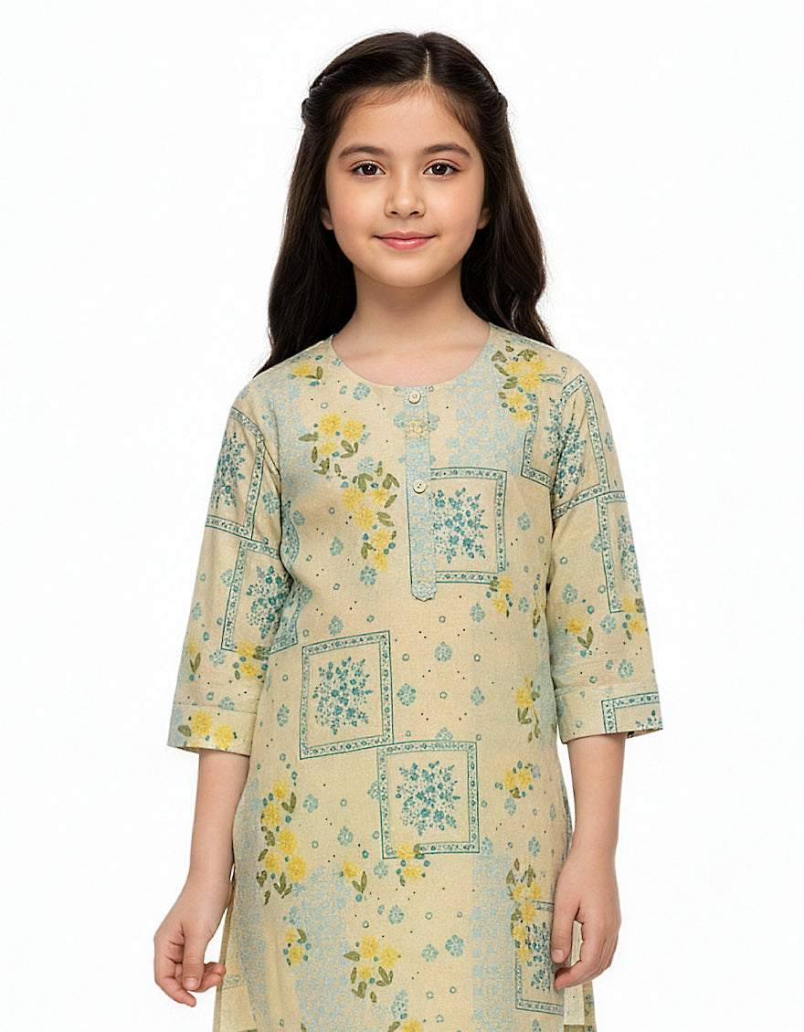 Lawn Multicolor Stitched Suit - J. Junaid Jamshed