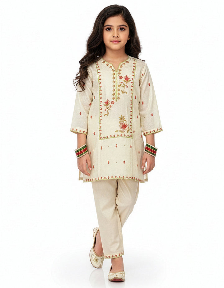Lawn White Stitched Suit - J. Junaid Jamshed