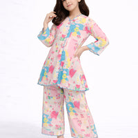 Lawn Multicolor Stitched Suit - J. Junaid Jamshed