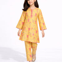 Lawn Yellow Stitched Suit - J. Junaid Jamshed