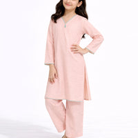 Cotton Pink Stitched Suit - J. Junaid Jamshed