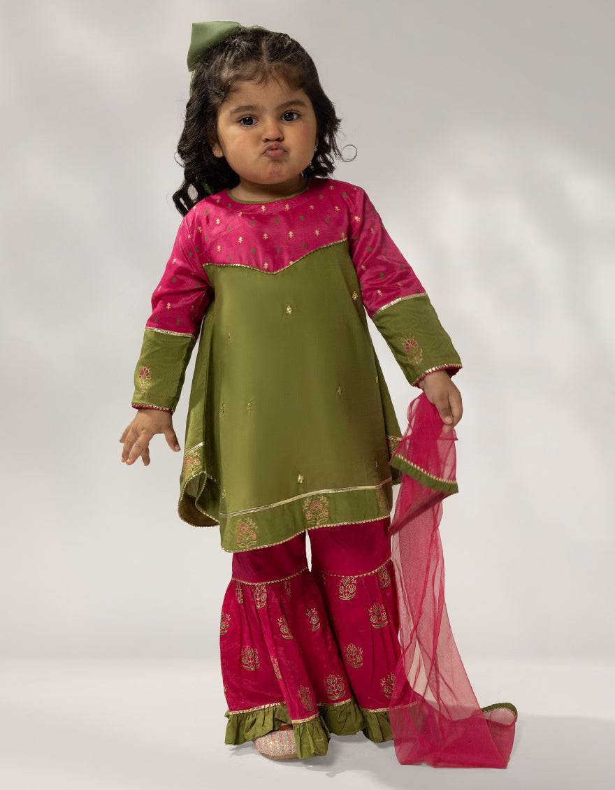 Silk Green Stitched Suit - J. Junaid Jamshed