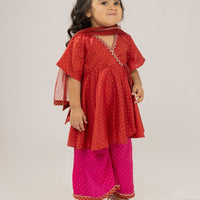 Silk Red Stitched Suit - J. Junaid Jamshed