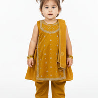 Maple Silk Mustard Stitched Suit - J. Junaid Jamshed