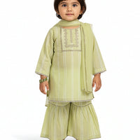Cotton Silk Green Stitched Suit - J. Junaid Jamshed