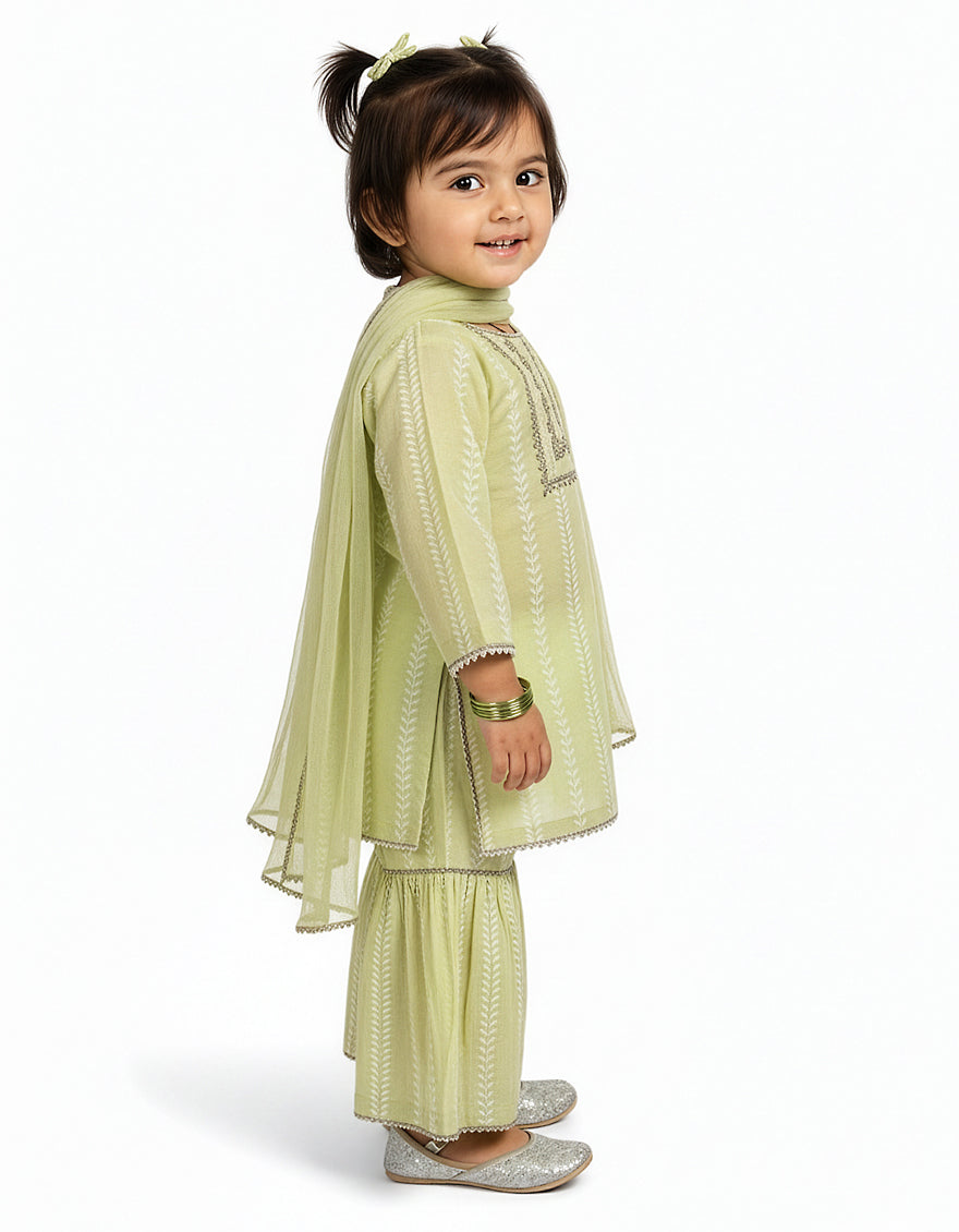 Cotton Silk Green Stitched Suit - J. Junaid Jamshed