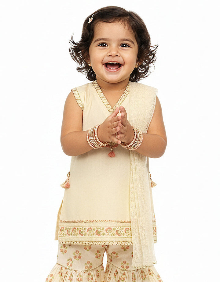 Lawn Silk Beige Stitched Suit - J. Junaid Jamshed