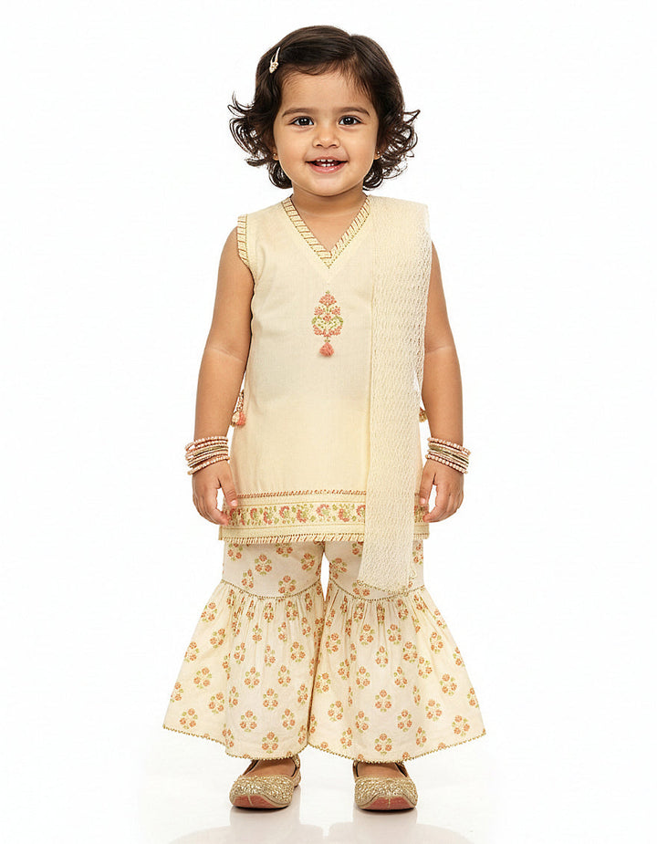 Lawn Silk Beige Stitched Suit - J. Junaid Jamshed