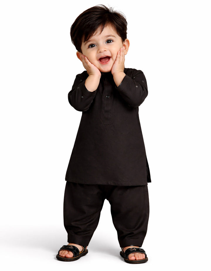 Blended Deep Brown Shalwar Kameez - J. Junaid Jamshed