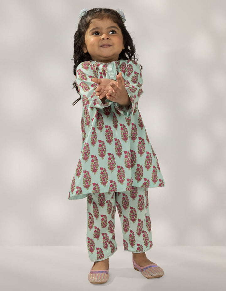 Linen Green Stitched Suit - J. Junaid Jamshed