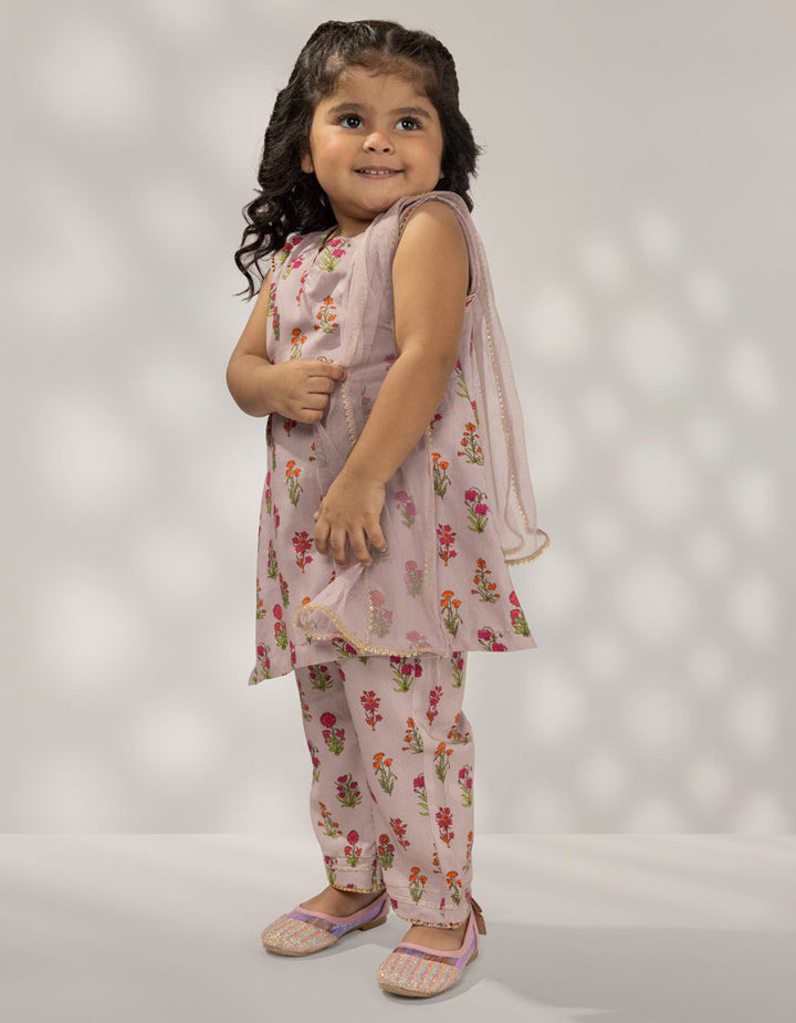 Linen Purple Stitched Suit - J. Junaid Jamshed