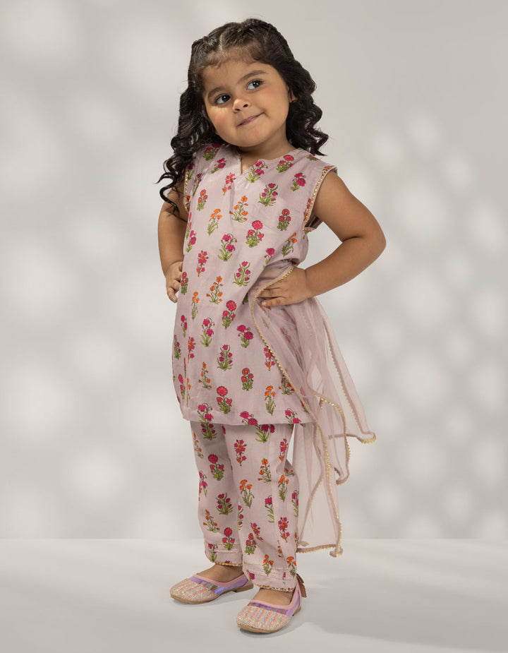 Linen Purple Stitched Suit - J. Junaid Jamshed