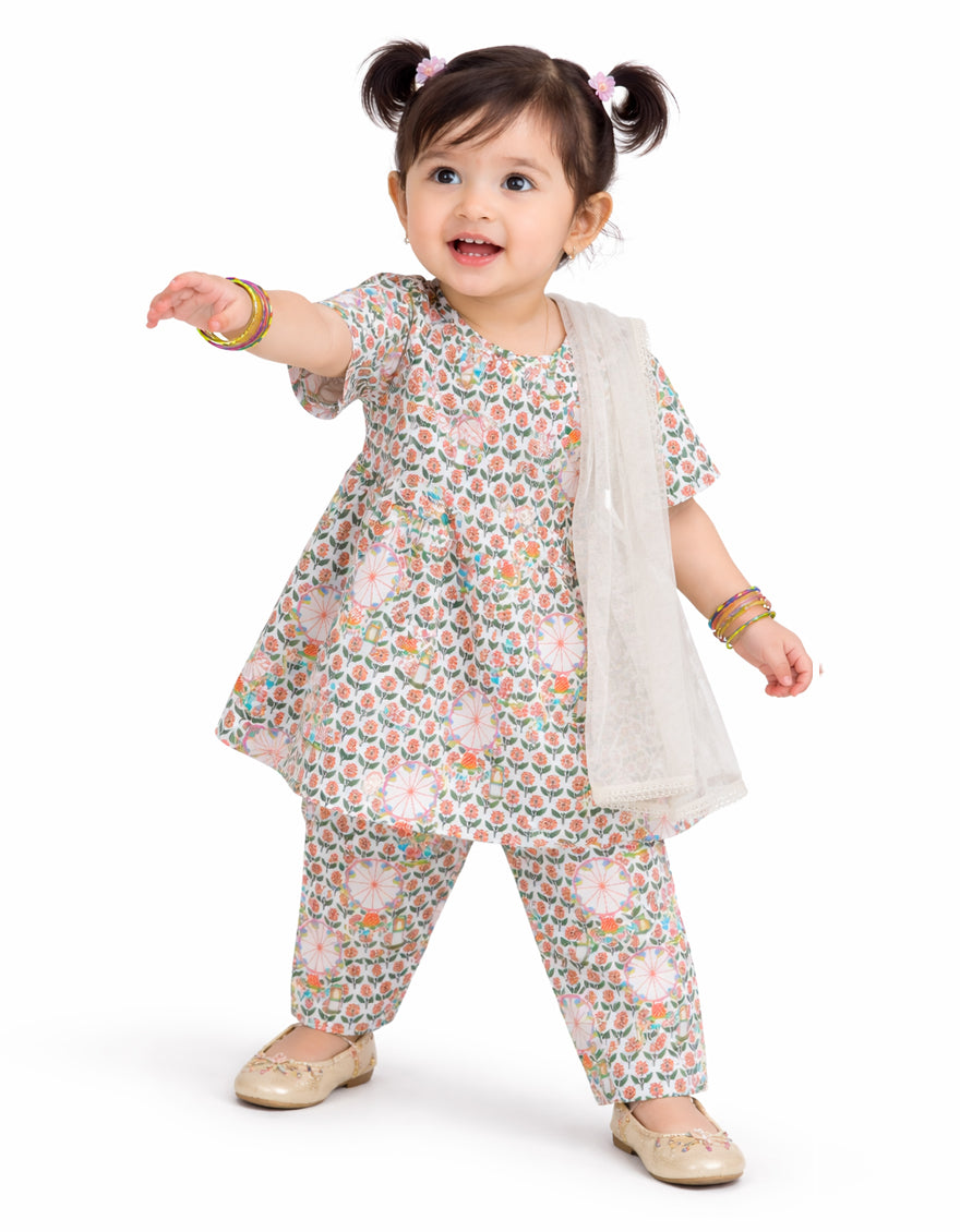 Lawn Multicolor Stitched Suit - J. Junaid Jamshed