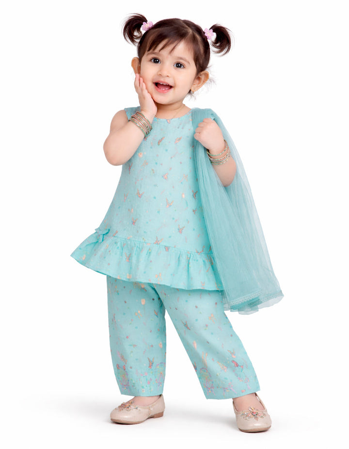 Lawn Sky Blue Stitched Suit - J. Junaid Jamshed