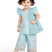 Lawn Sky Blue Stitched Suit - J. Junaid Jamshed