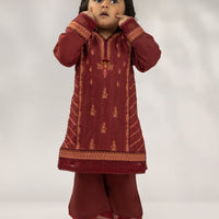 Khaddar Slub Maroon Stitched Suit - J. Junaid Jamshed