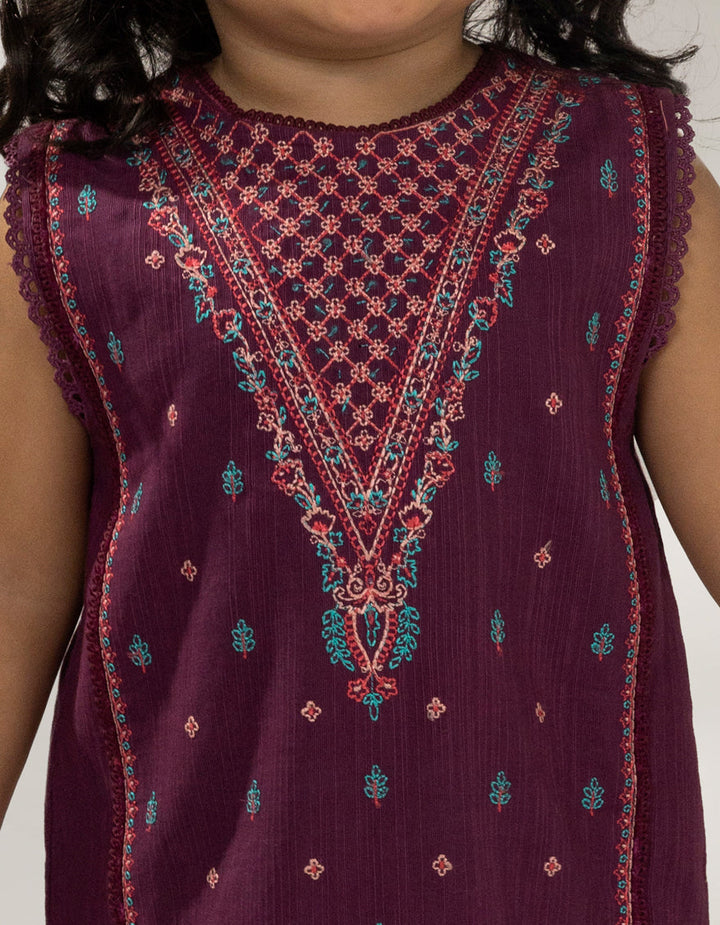 Khaddar Slub Purple Stitched Suit - J. Junaid Jamshed