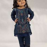 Khaddar Slub Blue Stitched Suit - J. Junaid Jamshed
