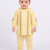 Lawn Yellow Stitched Suit - J. Junaid Jamshed