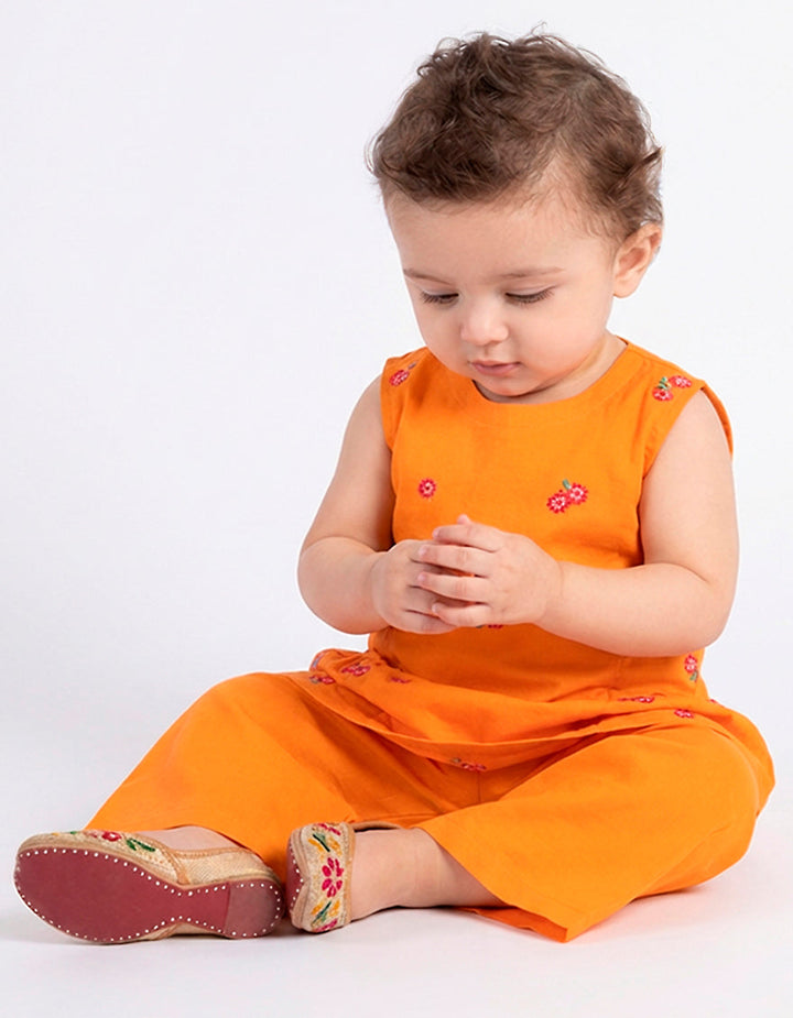 Lawn Orange Stitched Suit - J. Junaid Jamshed